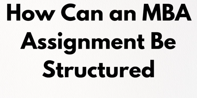 How Can an MBA Assignment Be Structured